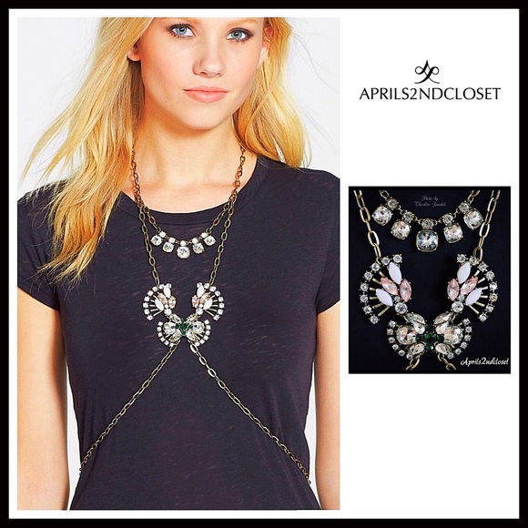 BOHO BODY NECKLACE CRYSTAL STATEMENT FESTIVAL BOHEMIAN A2C - Picture 8 of 8